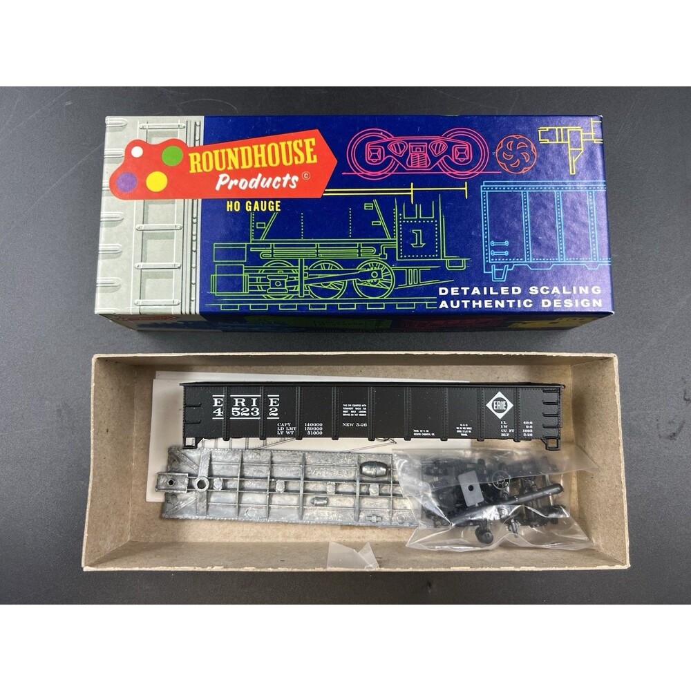 Roundhouse HO Gauge Erie 40’ Gondola Coal Car Kit 1329